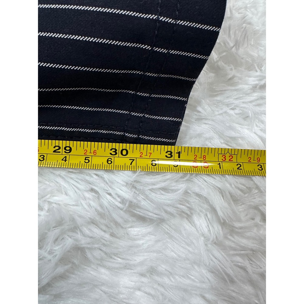 PLEASURES NOW Mens Striped Pants Black White Pinstripe Size 30 - Picture 5 of 5